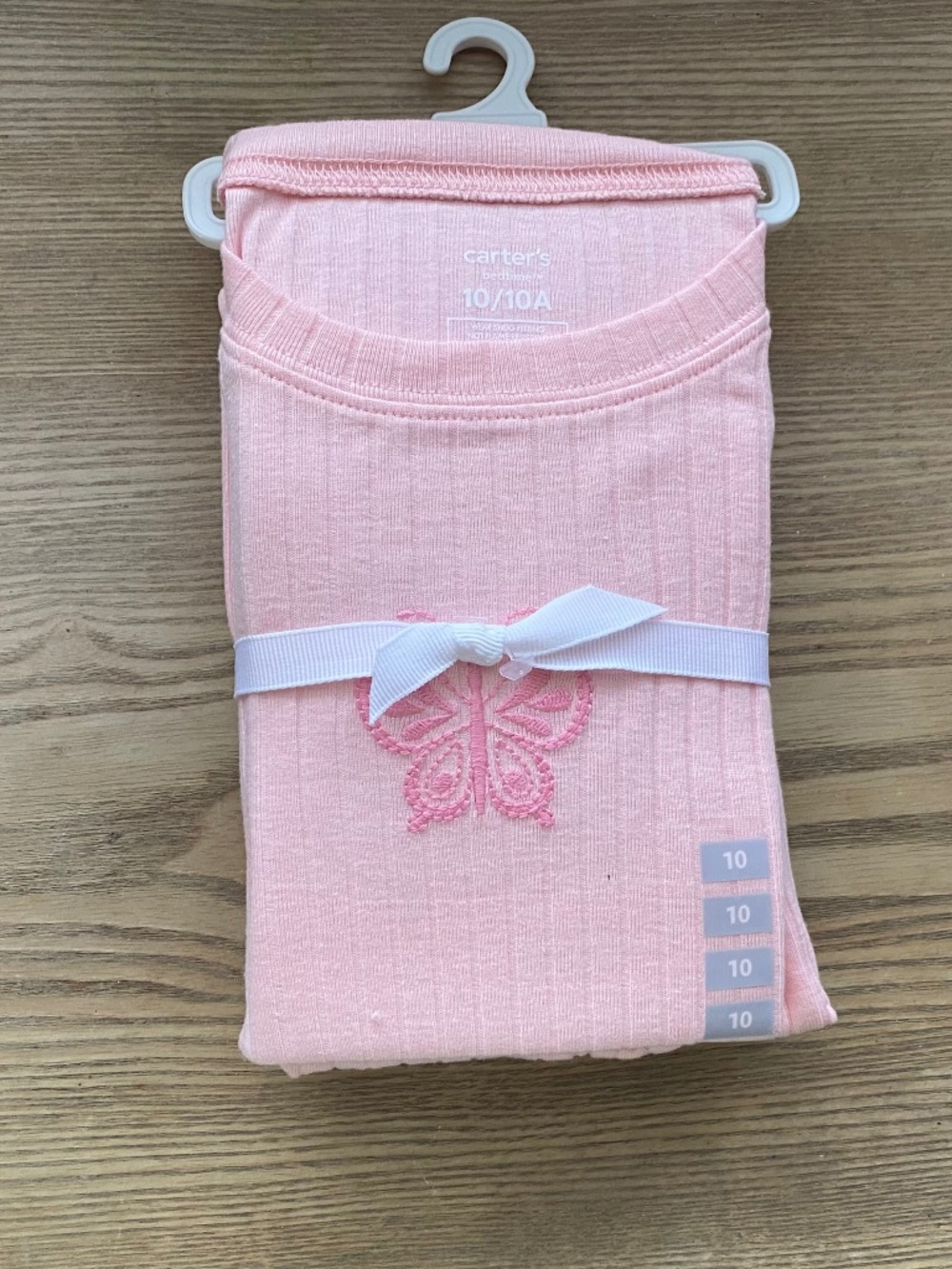 Girls pink short sleeve pajamas by carters size 10